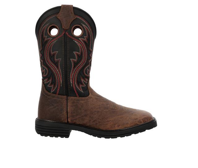 Men's Durango Workhorse 2 Steel Toe Western Boot Work Boots in Brown color