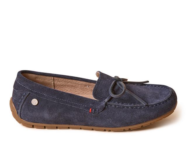 Women's Minnetonka Women's Loafer Moc Loafers in Navy color