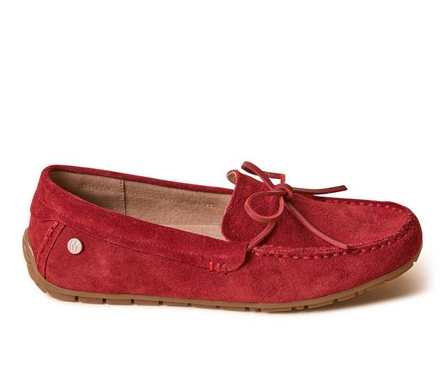 Women's Minnetonka Women's Loafer Moc Loafers in Red color