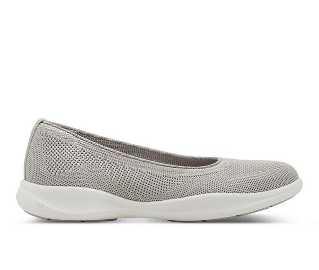 Women's Rockport Roana Flats in Light Grey color