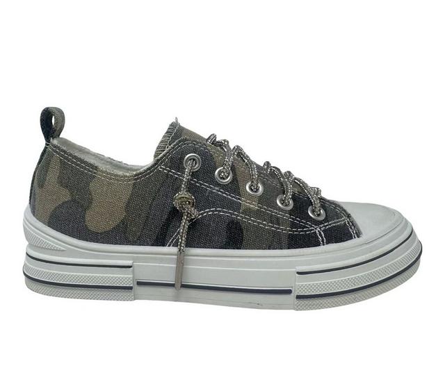 Women's Very G Aman Camo Sneakers in Khaki color