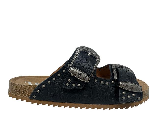 Women's Very G Heidi Footbed Sandals in Black color