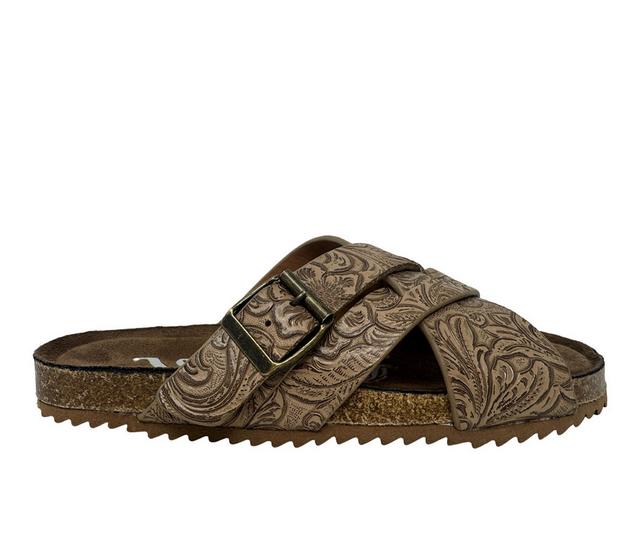 Women's Very G Jada Footbed Sandals in Brown color