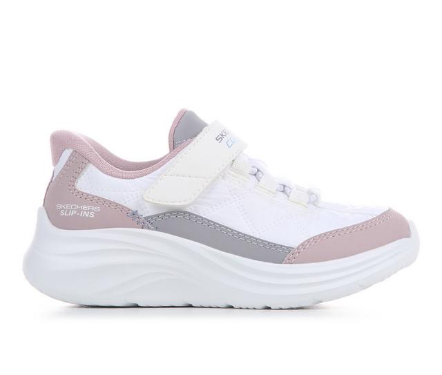 Girls' Skechers Toddler Cozy Fit Sneakers in White/Lavender color