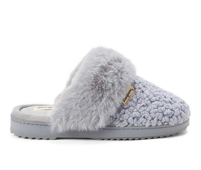 Dearfoams Woomen's Courtney Knit Scuff Slippers in Grey color