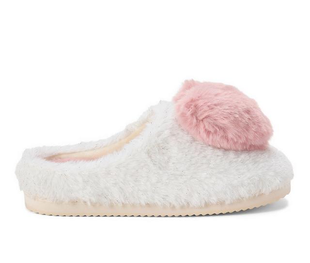 Dearfoams Women's Rosie Furry Icon Slippers in Muslin color