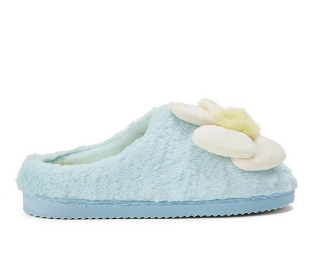 Dearfoams Women's Rosie Furry Icon Slippers in Blue Wash color