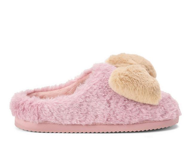 Dearfoams Women's Rosie Furry Icon Slippers in Pale Mauve color