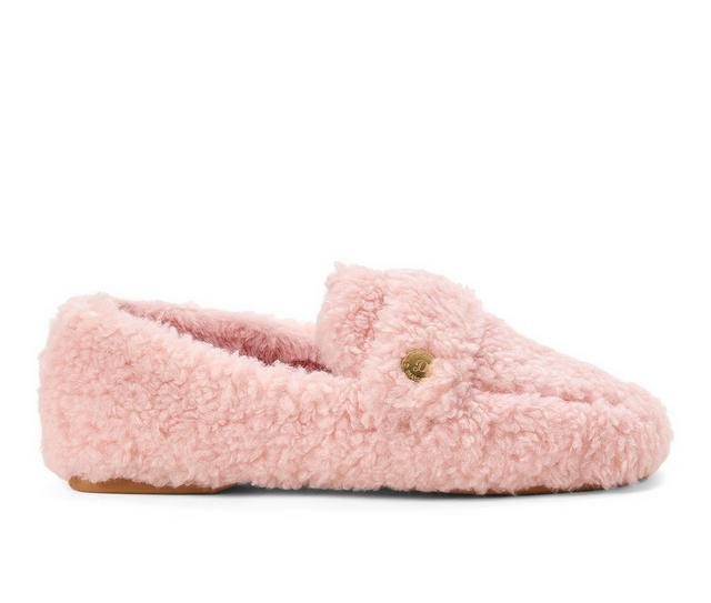 Dearfoams Women's Madelin Luxe Loafer Slippers in Pale Mauve color