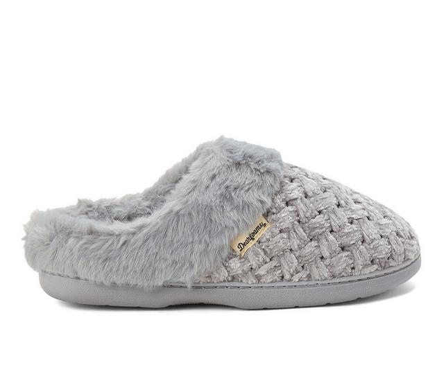 Dearfoams Women's Claire Cable Slippers in Grey color