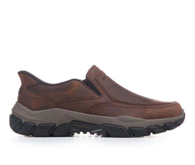 Men's Skechers 205680 Santoro Archaic Slip-in Shoes in Brown Leather color
