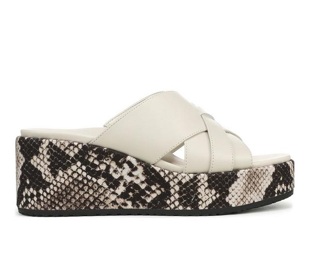 Women's Vionic Dawn Wedges in Cream/Snake color
