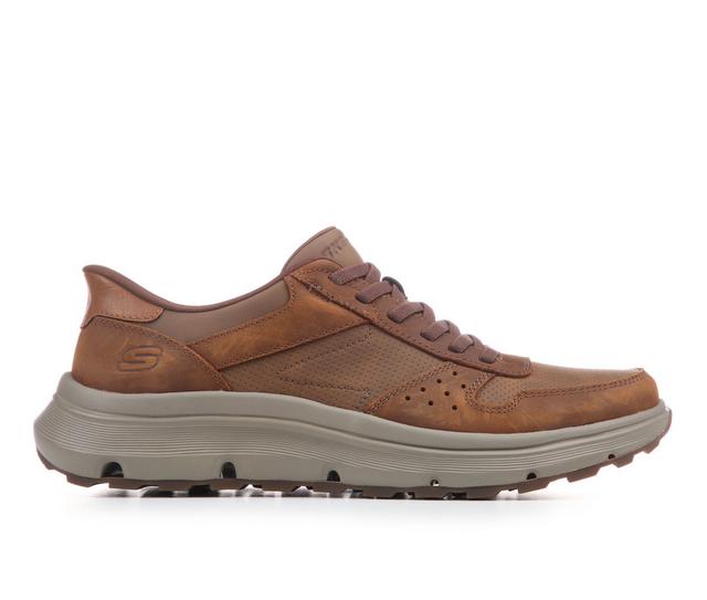 Men's Skechers 205867 Tyrell Oxfords in Dark Brown Lea color