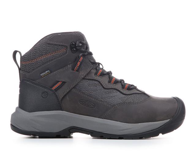 Men's KEEN Utility Highframe 6" Waterproof Steel Toe Work Boots in Magnet/Black color