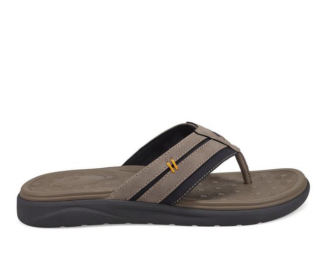 Men's Dockers Cliff Flip-Flops in Grey/Navy color