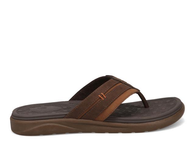 Men's Dockers Cliff Flip-Flops in Dark Brown color