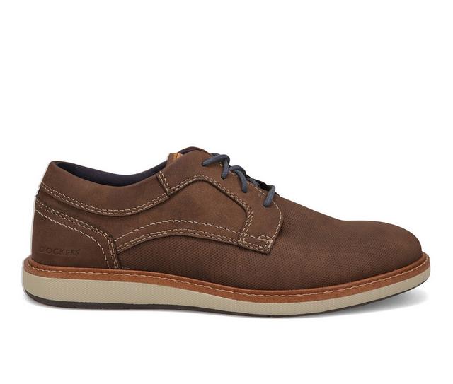 Men's Dockers Halstead Oxfords in Dark Brown color