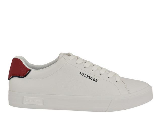 Men's Tommy Hilfiger Rawly Sneakers in White/Red color