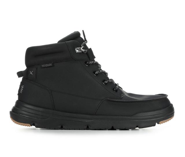 Men's HEYDUDE Bradley II Classic Boots in Black/Black color