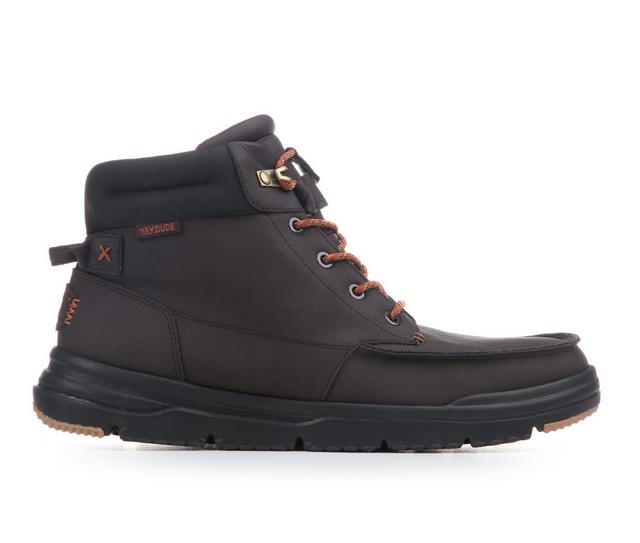 Men's HEYDUDE Bradley II Classic Boots in Chocolate color