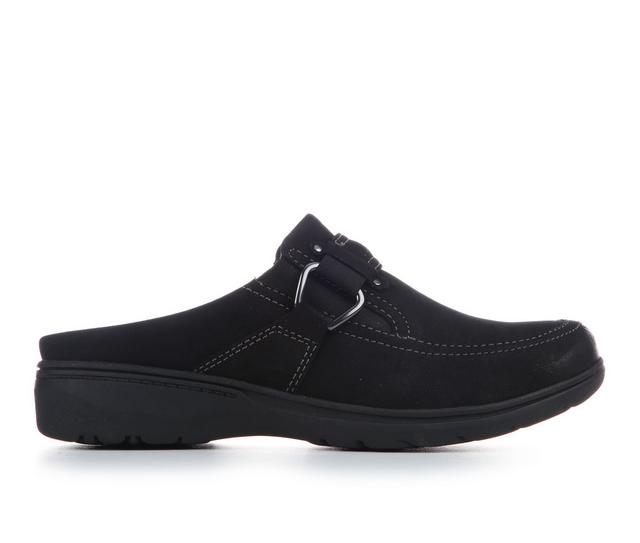 Women's Clarks Carleigh Viola Slip-On Wedge in Black color