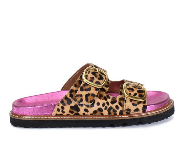 Women's DIBA TRUE Jan Et Footbed Sandals in Leopard color