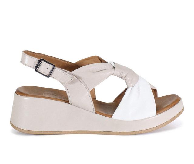 Women's DIBA TRUE Kala Flower Wedges in White/Silver color