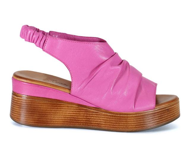 Women's DIBA TRUE Small Town Wedges in Fuchsia color
