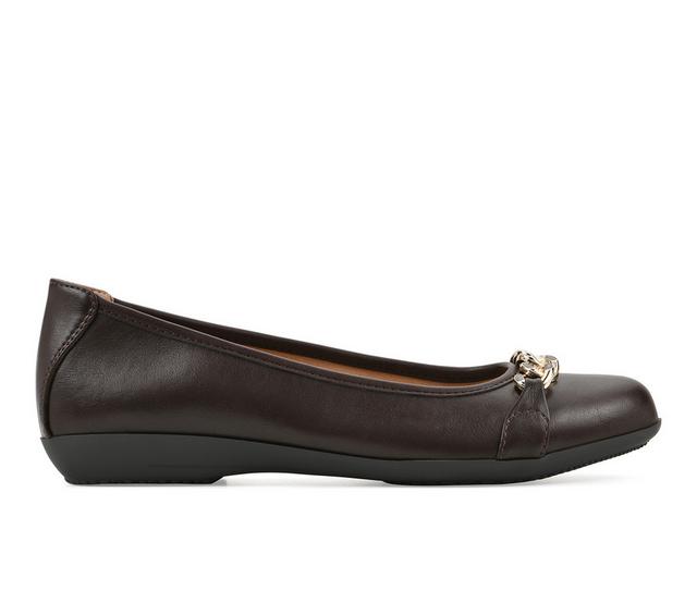Women's Cliffs by White Mountain Carlise Flats in Dark Brown Wide color