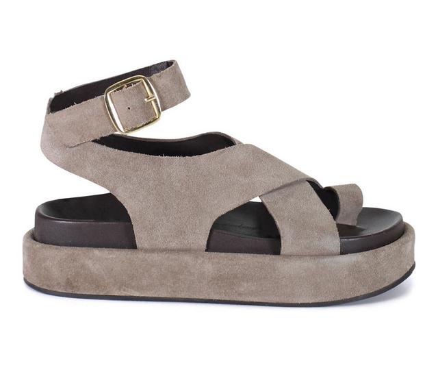 Women's DIBA TRUE Sugar Fix Platform Sandals in Taupe color