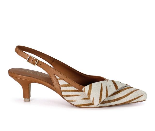 Women's DIBA TRUE Settle Down Pumps in White/Tan color