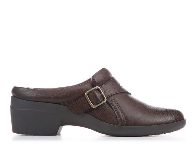 Women's Blue Aura Hattie Clogs in Brown color
