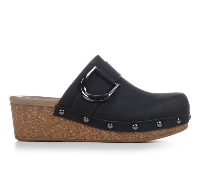 Women's Vintage 7 Eight Germaine Wedge Clogs in Black color