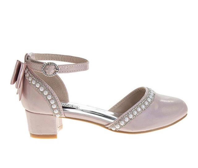 Badgley Mischka Low Heel Dress Shoes Girls Dress Shoes in Pink color