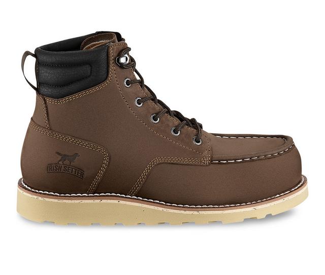 Men's Irish Setter Pipestone Work Boots in Brown color