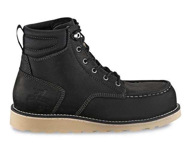Men's Irish Setter Pipestone Steel Toe Work Boots in Black color