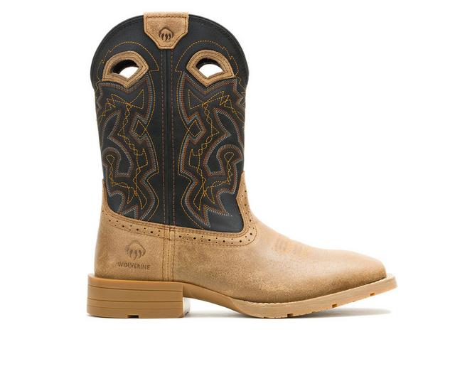 Men's Wolverine Wheatland Hyper 2 Ranch Boots in Black color