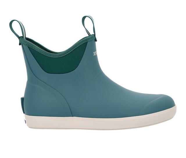 Men's XTRATUF Ankle Deck Boots Rain Boots in Teal color