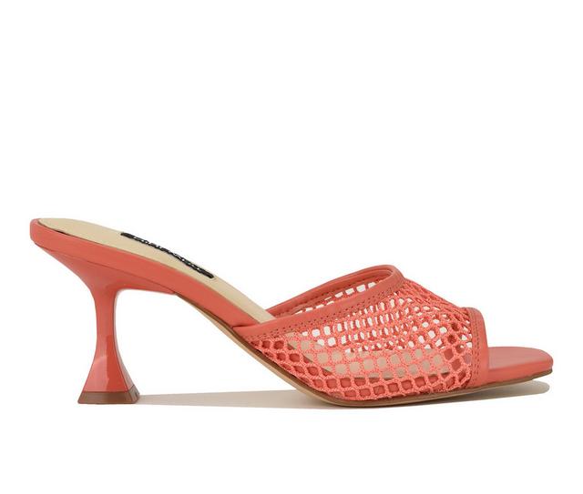 Women's Nine West Cabana Dress Sandals in Coral color