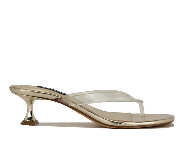 Women's Nine West Crisee Dress Sandals in Clear color