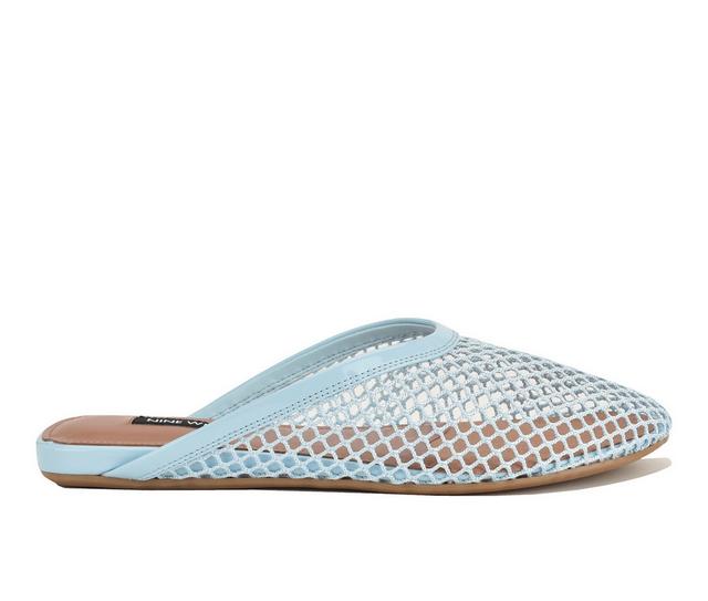 Women's Nine West Daniela Mules in Light Blue color