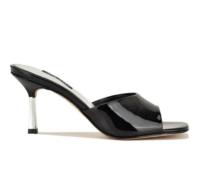 Women's Nine West Lamell Dress Sandals in Black Patent color