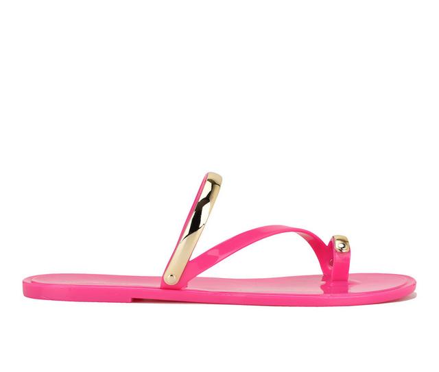 Women's Nine West Seashell Sandals in Pink/Gold color