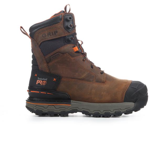 Men's Timberland Pro Boondock Ultralight 8" Insulated WP Work Boots in Brown color