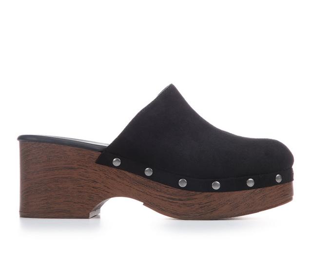 Women's Vintage 7 Eight Lottie Clogs in Black color