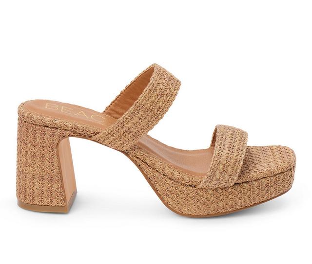 Women's Beach by Matisse Echo Platform Sandal in Cognac color
