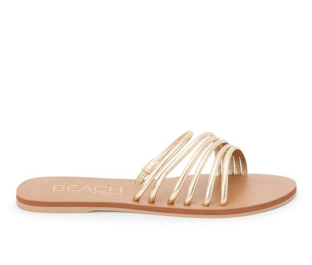 Women's Beach by Matisse Cali Sandals in Gold color
