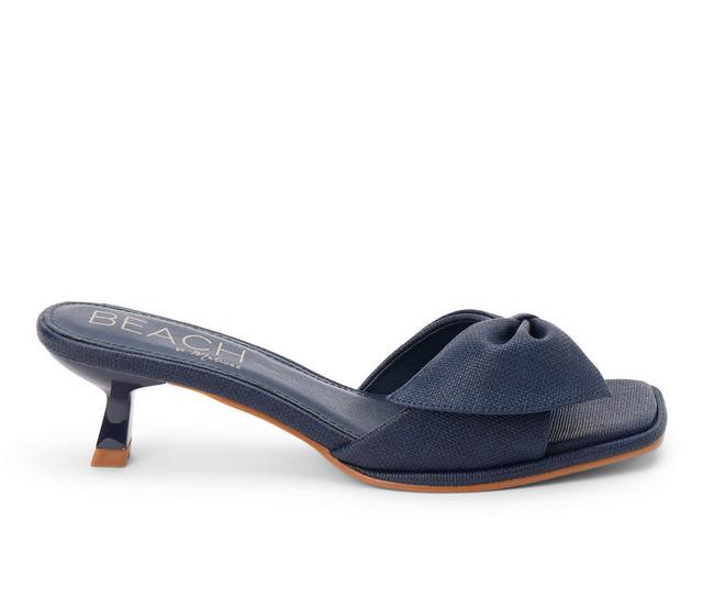 Women's Beach by Matisse Pompano Heeled Sandals in Navy color