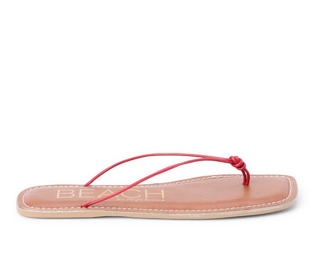 Women's Beach by Matisse Ray Flip-Flops in Red color