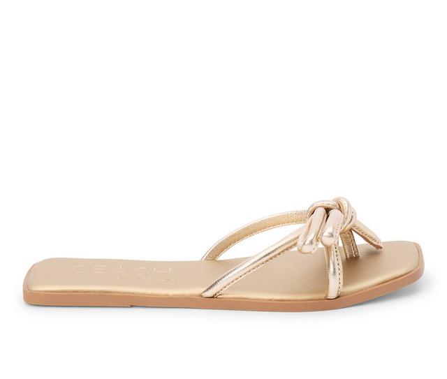 Women's Beach by Matisse Ruthie Flip-Flops in Gold color